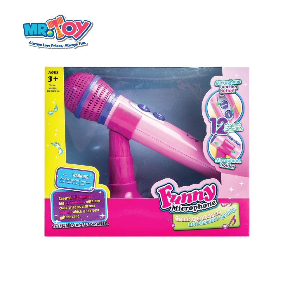 (MR.TOY) 12 Melodies Funny Microphone with Stand Holder Playset Toy - Image 4