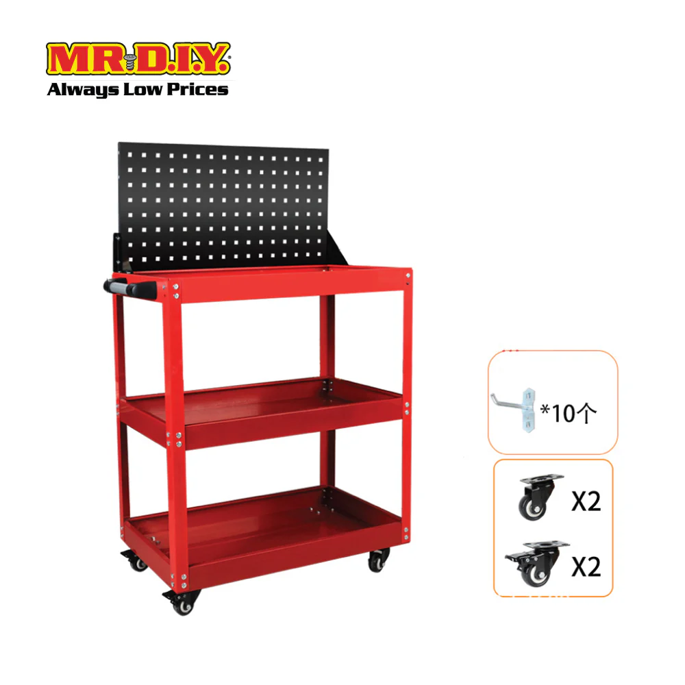 Cart Trolley With Tool Rack Storage Panel - Image 3