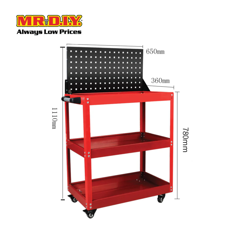 Cart Trolley With Tool Rack Storage Panel - Image 4