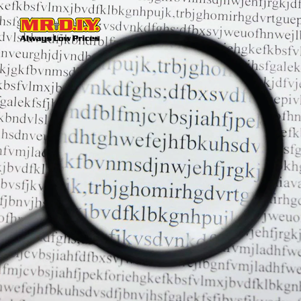 60MM Black Portable Magnifying Glass Magnifier For Reading - Image 4