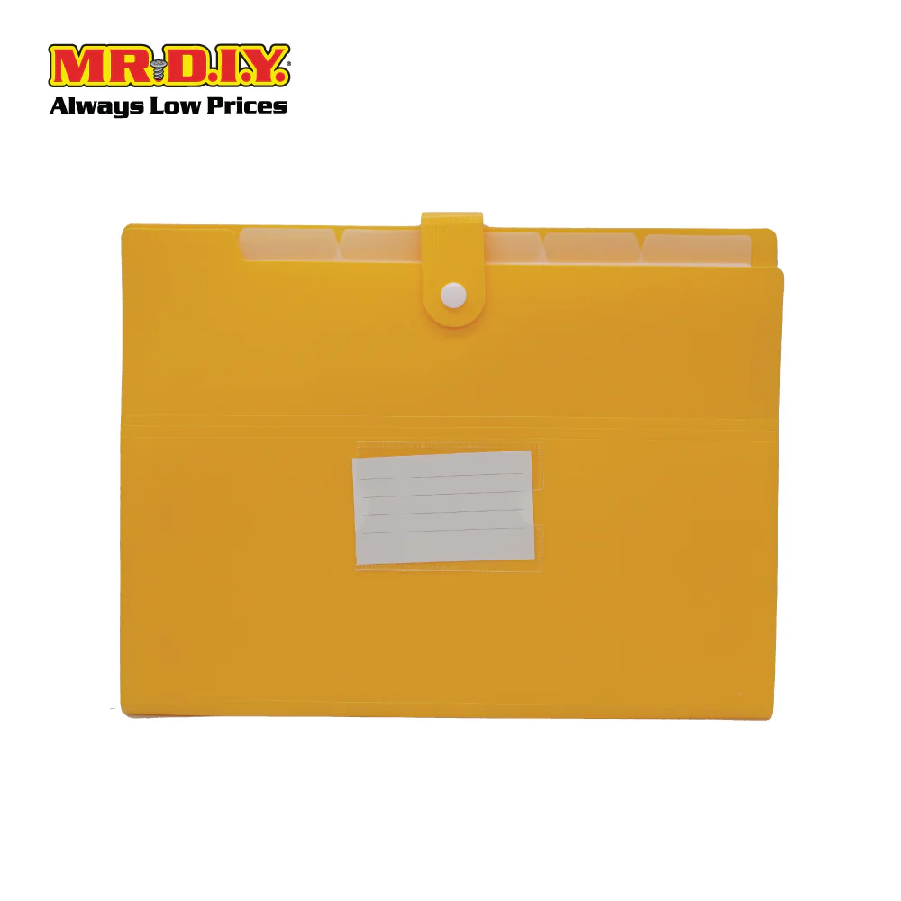 A4 6 Pockets Expanding File Folder with Button - Image 3