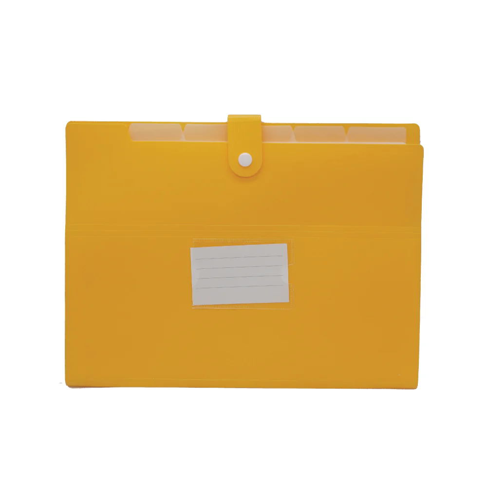 A4 6 Pockets Expanding File Folder with Button - Image 4