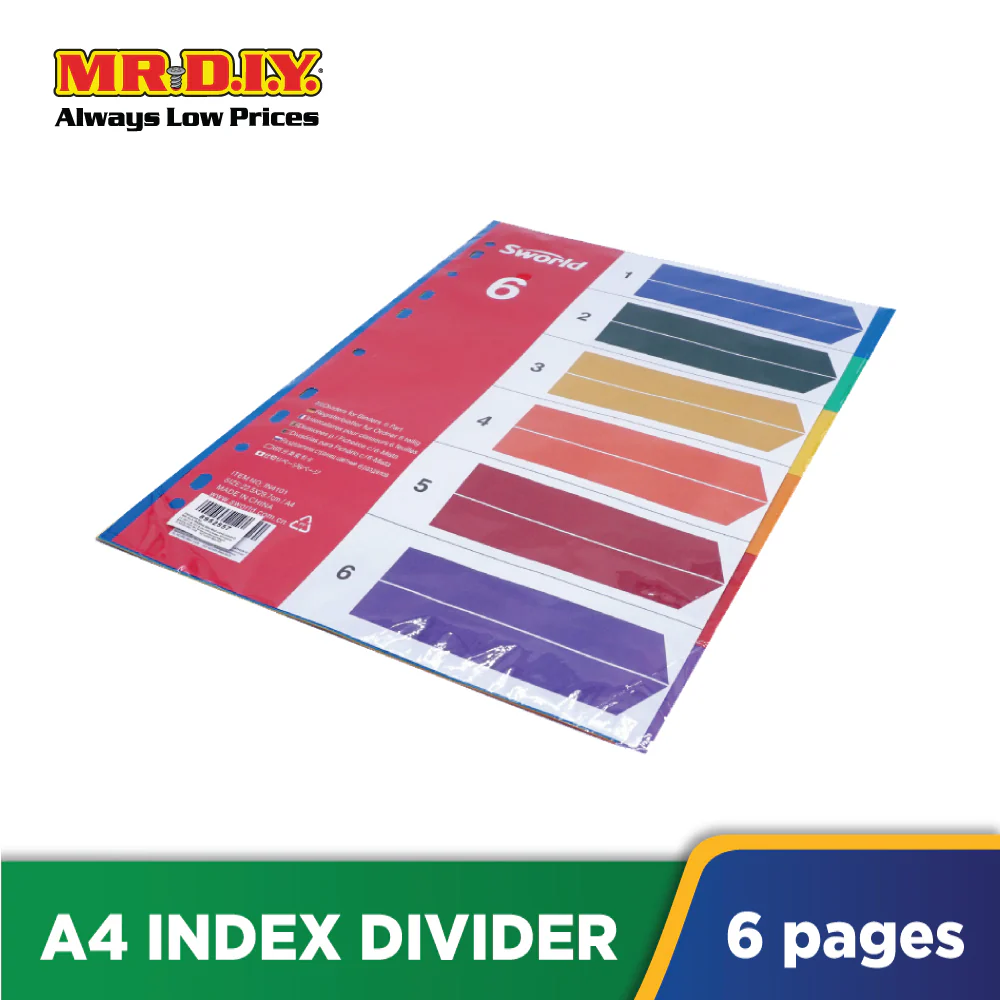 A4 Index Divider 6 Page - Image 3