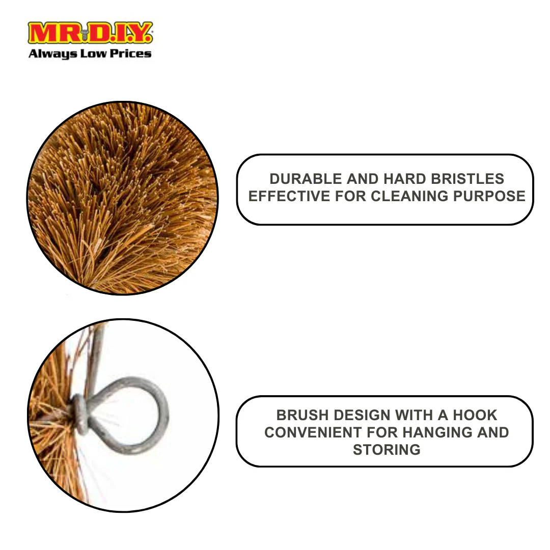 (MR.DIY) Cleaning Brush Coconut Fiber Abalone Brown (10.5 x 8cm) - Image 5