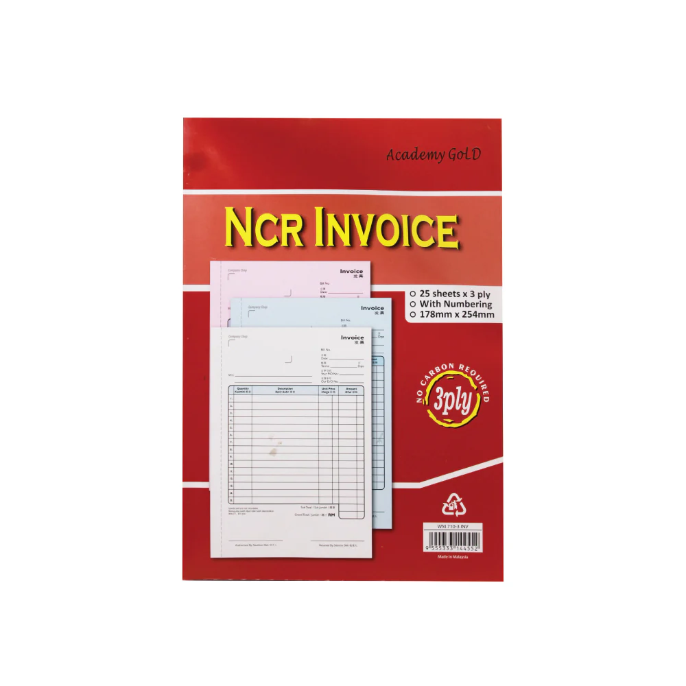 Academy Gold INV NCR Invoice Book with Numbering - Image 4