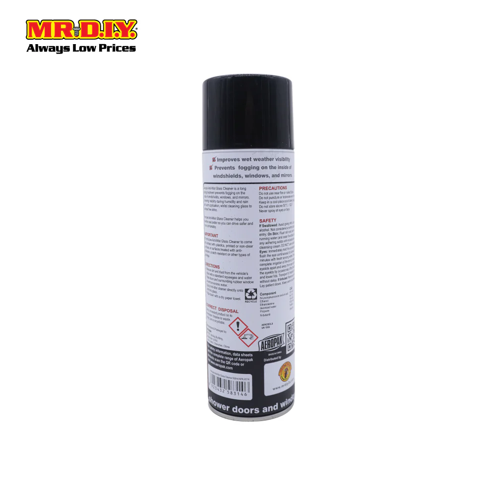 AEROPAK Anti-Mist Glass Spray Cleaner - Image 3