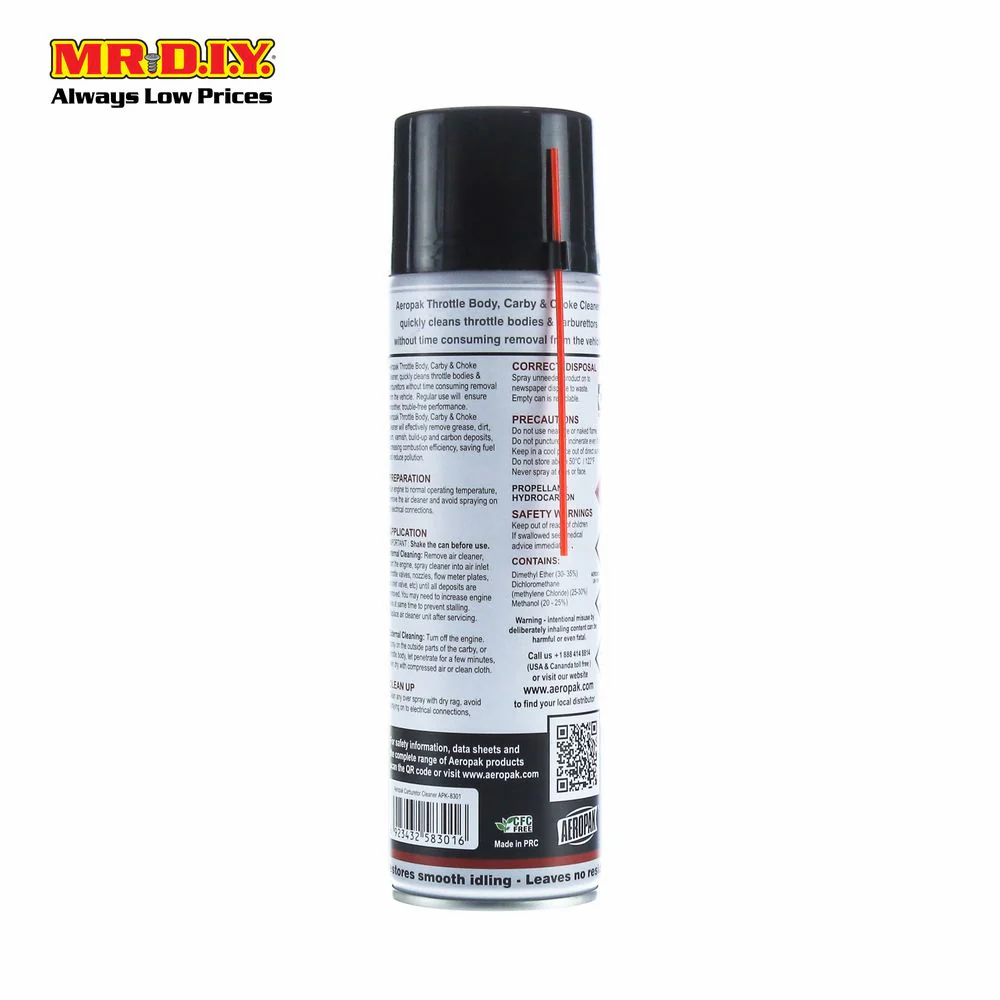 [BEST SELLER] AEROPAK Car Carburetor Throttle Body, Carby And Choke Cleaner (500ml) - Image 4