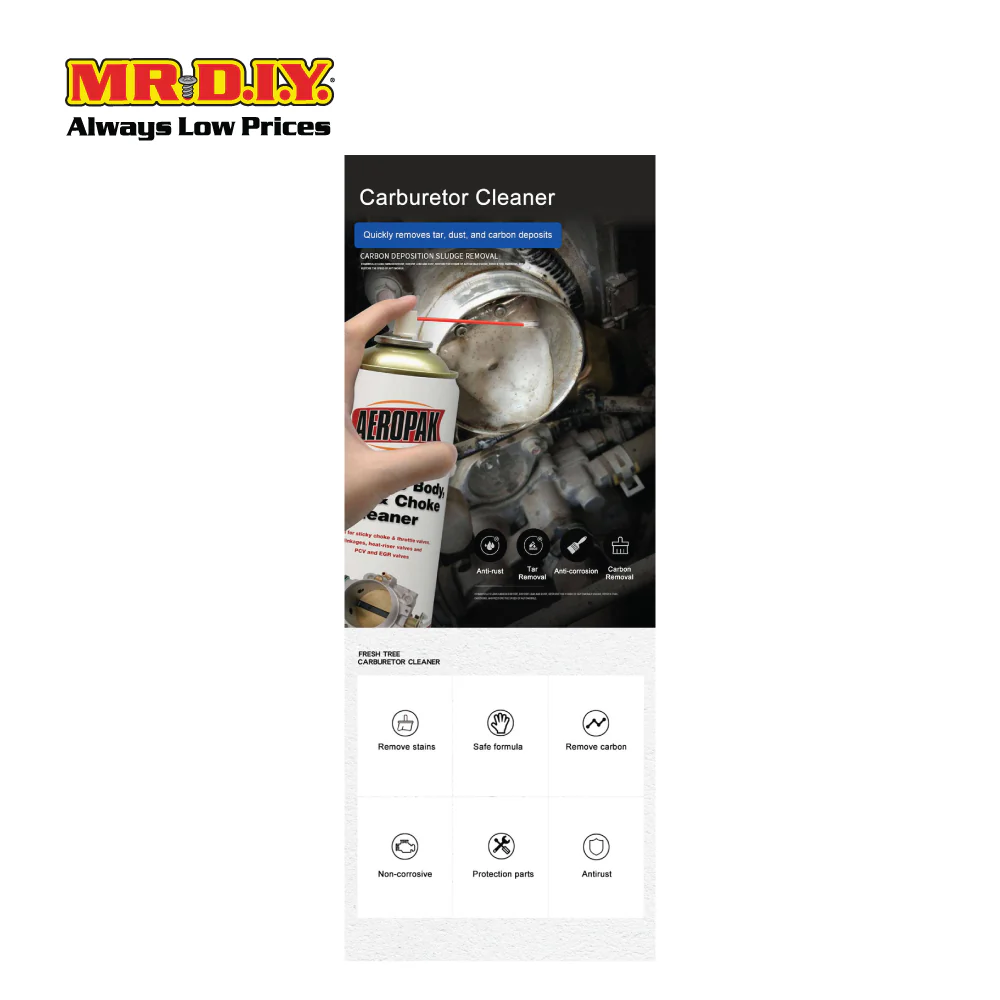 [BEST SELLER] AEROPAK Car Carburetor Throttle Body, Carby And Choke Cleaner (500ml) - Image 7