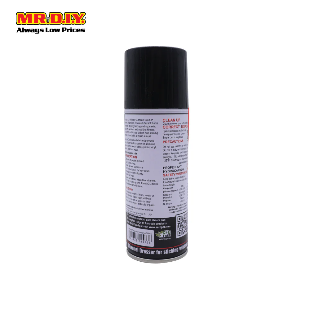 AEROPAK Car Window Lubricant Spray Cleaner (200ml) - Image 3