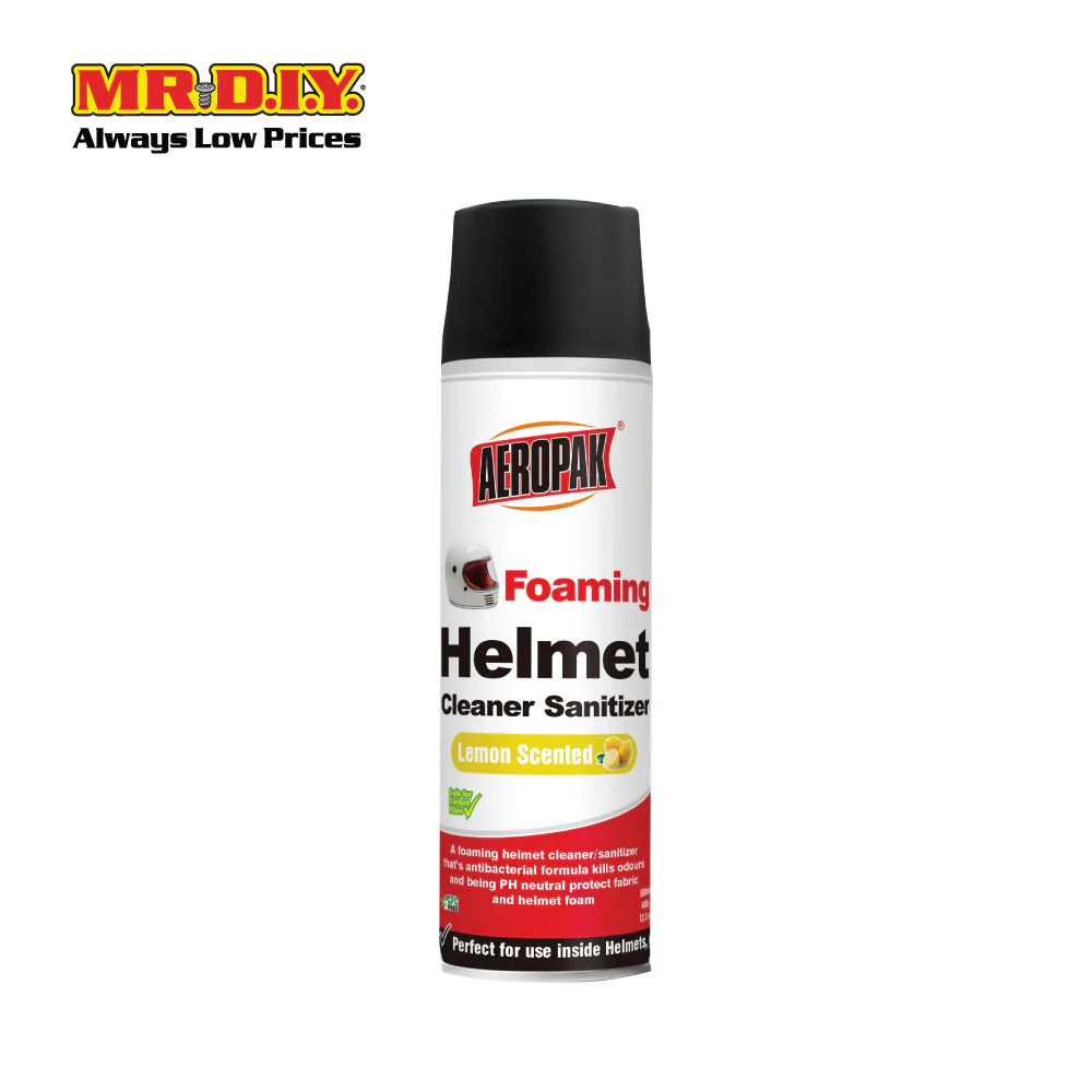 AEROPAK Foaming Helmet Cleaner Sanitizer Lemon Scented (500ml) - Image 2