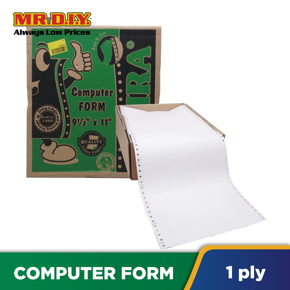 AKIRA 1 Ply 2UP Computer Form 9.5 x 11 Inch (1000 Sheets) - Image 2