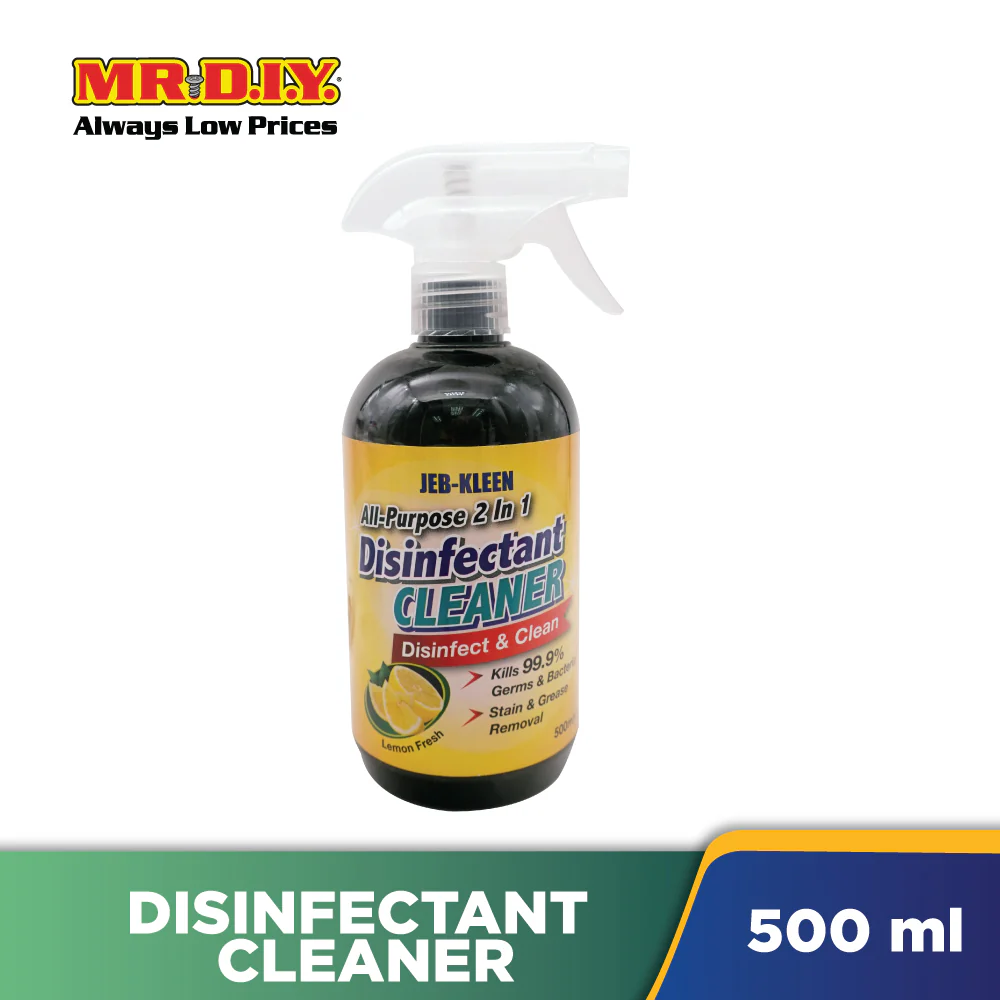 JEB-KLEEN All-Purpose 2-In-1 Disinfectant Cleaner Lemon Fresh (500ml) - Image 2