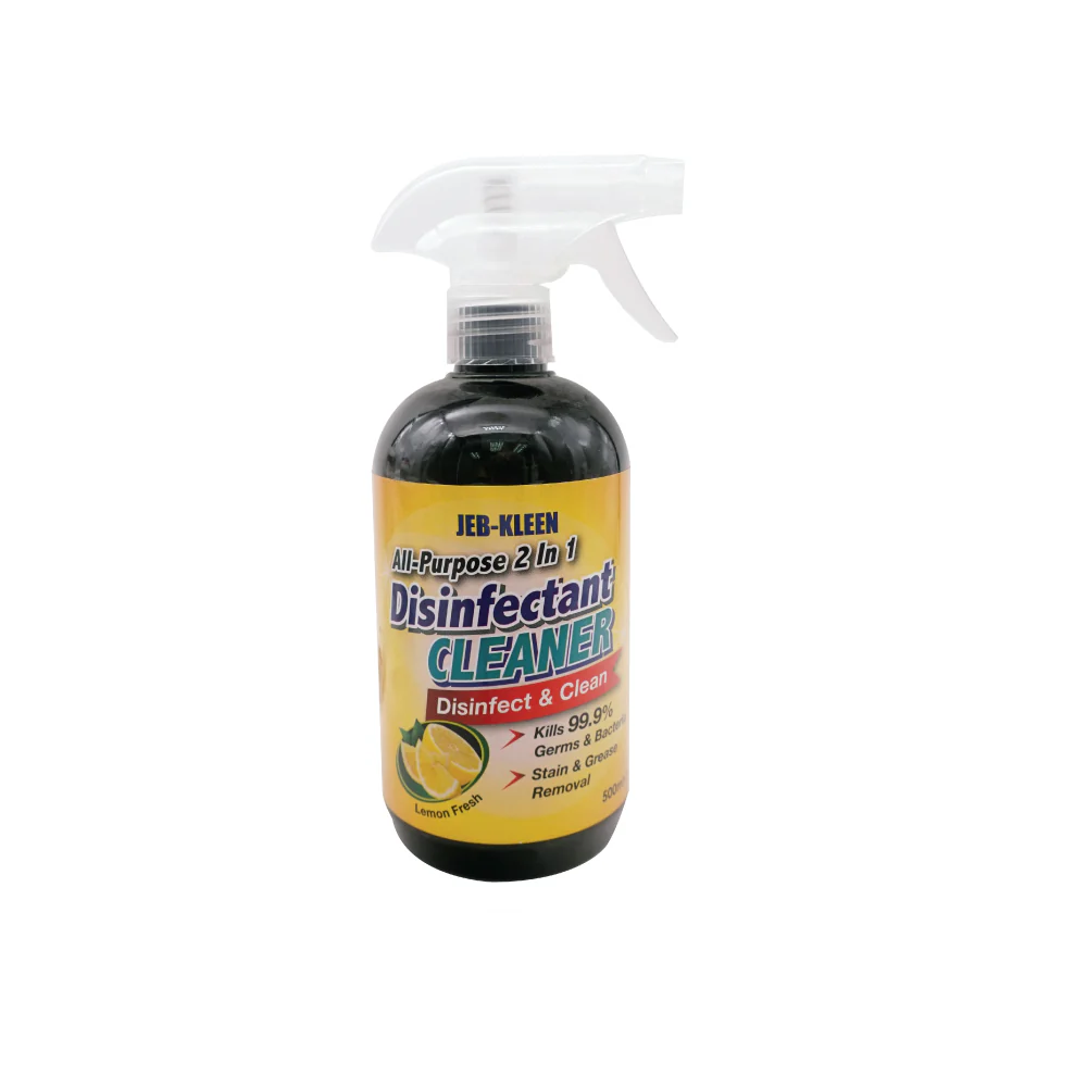 JEB-KLEEN All-Purpose 2-In-1 Disinfectant Cleaner Lemon Fresh (500ml) - Image 5