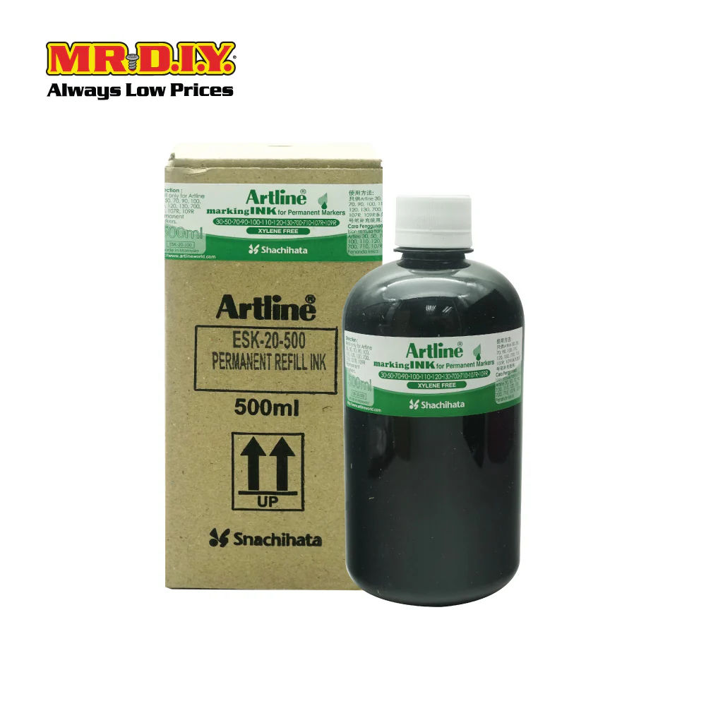 (MR.DIY) Artline Black Permanent Marker Refill (500ml) - Image 3