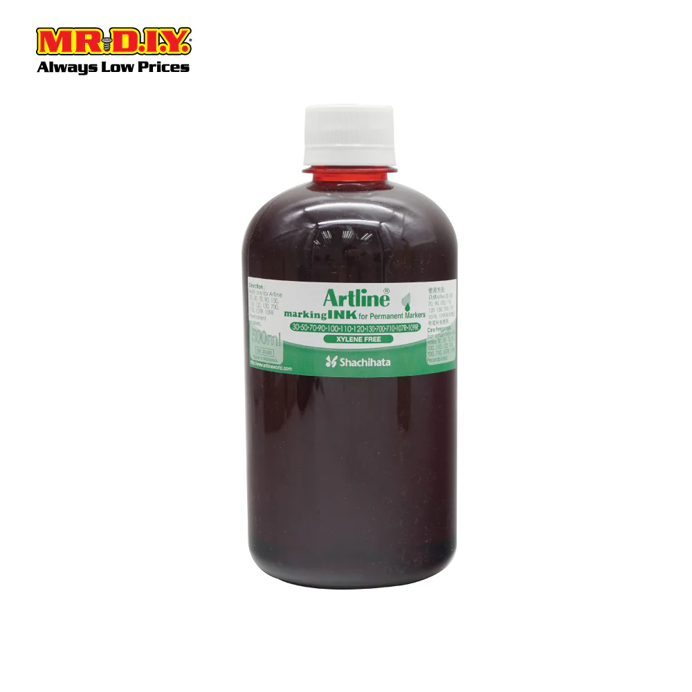 (MR.DIY) Artline Red Permanent Marker Refill (500ml) - Image 3