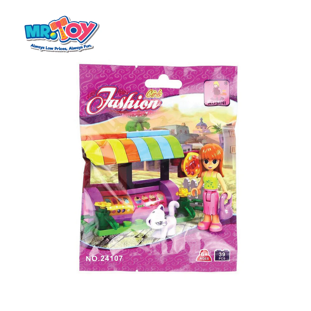(MR TOY) AUSINI Fashion Girls Ice Cream Stall Block Set (39 pcs) - Image 3
