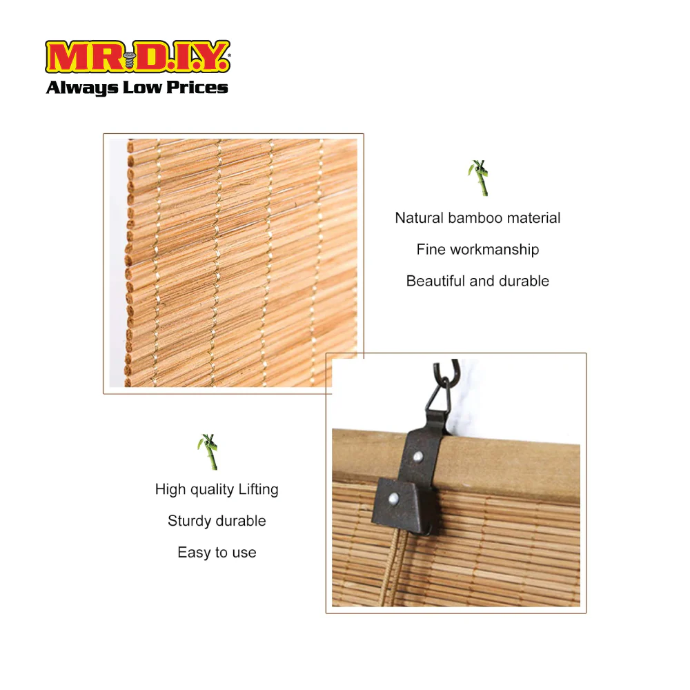 (MR.DIY) Bamboo Outdoor Curtain Blinds (150 X 175cm) - Image 5
