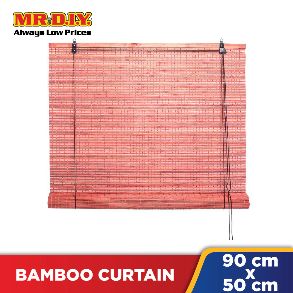 (MR.DIY) Natural Bamboo Roll-Up Blinds (90x50cm) - Image 5