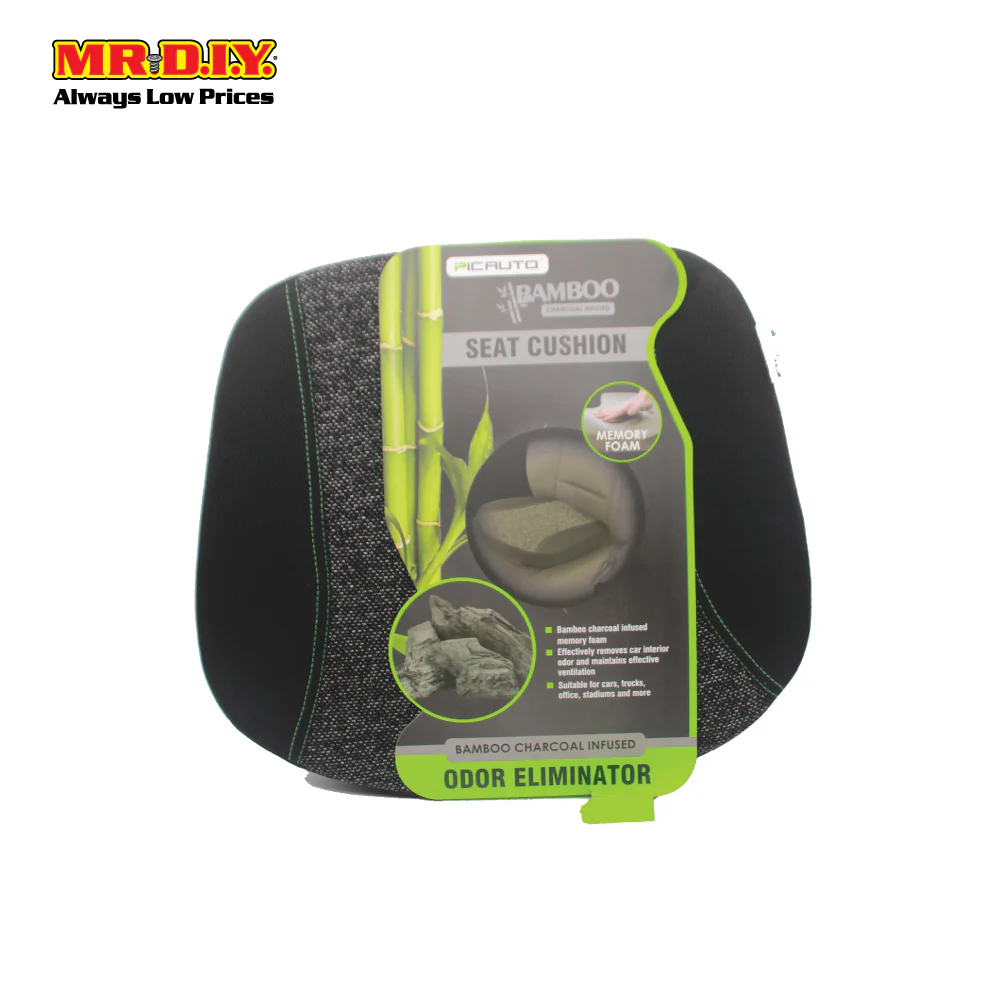 (MR.DIY) PICAUTO Bamboo Memory Foam Charcoal Car Seat Cushion [HGSF-1952] - Image 2