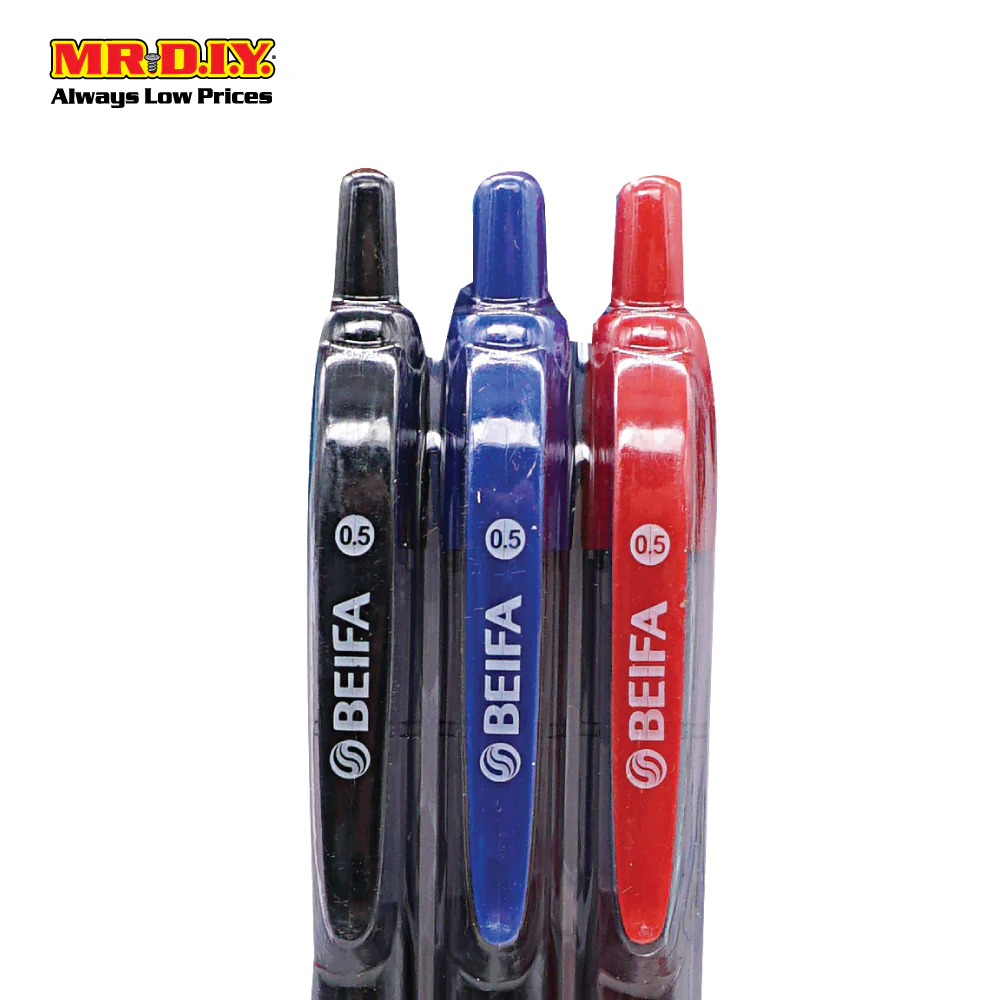 (MR.DIY) Beifa Gel Ink Pen 0.5mm (3Pcs) - Image 3