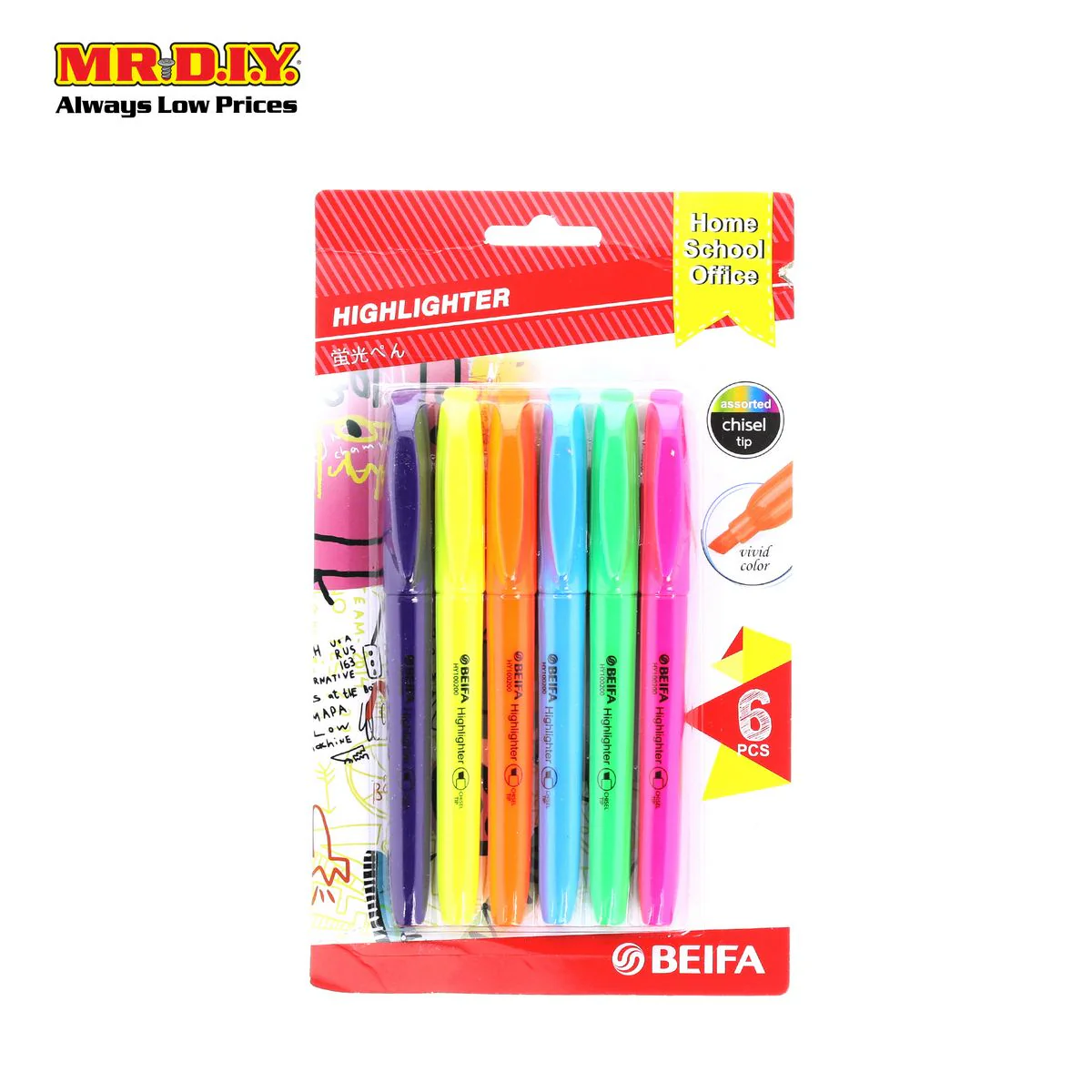 (MR.DIY) Beifa Highlighter (6Pcs) - Image 2
