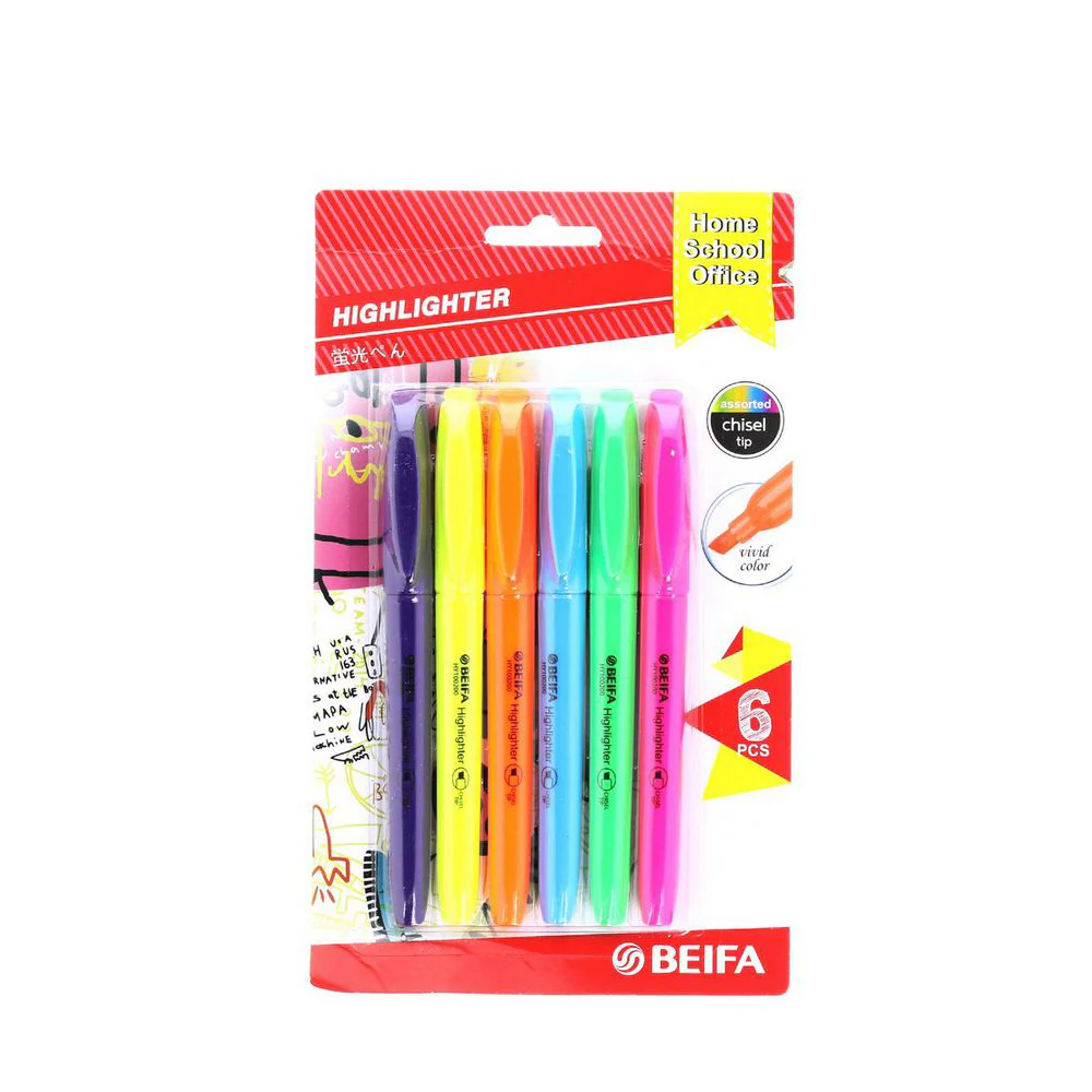 (MR.DIY) Beifa Highlighter (6Pcs) - Image 3
