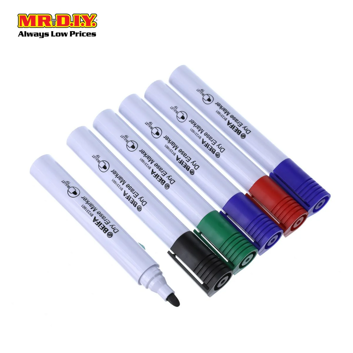 BEIFA Whiteboard Marker Set ( 6 pcs ) - Image 2