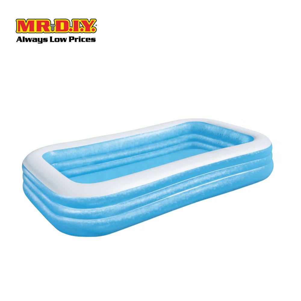 BESTWAY Blue Inflatable Rectangular Swimming Pool (3.05m x 1.83m x 56cm) - Image 3