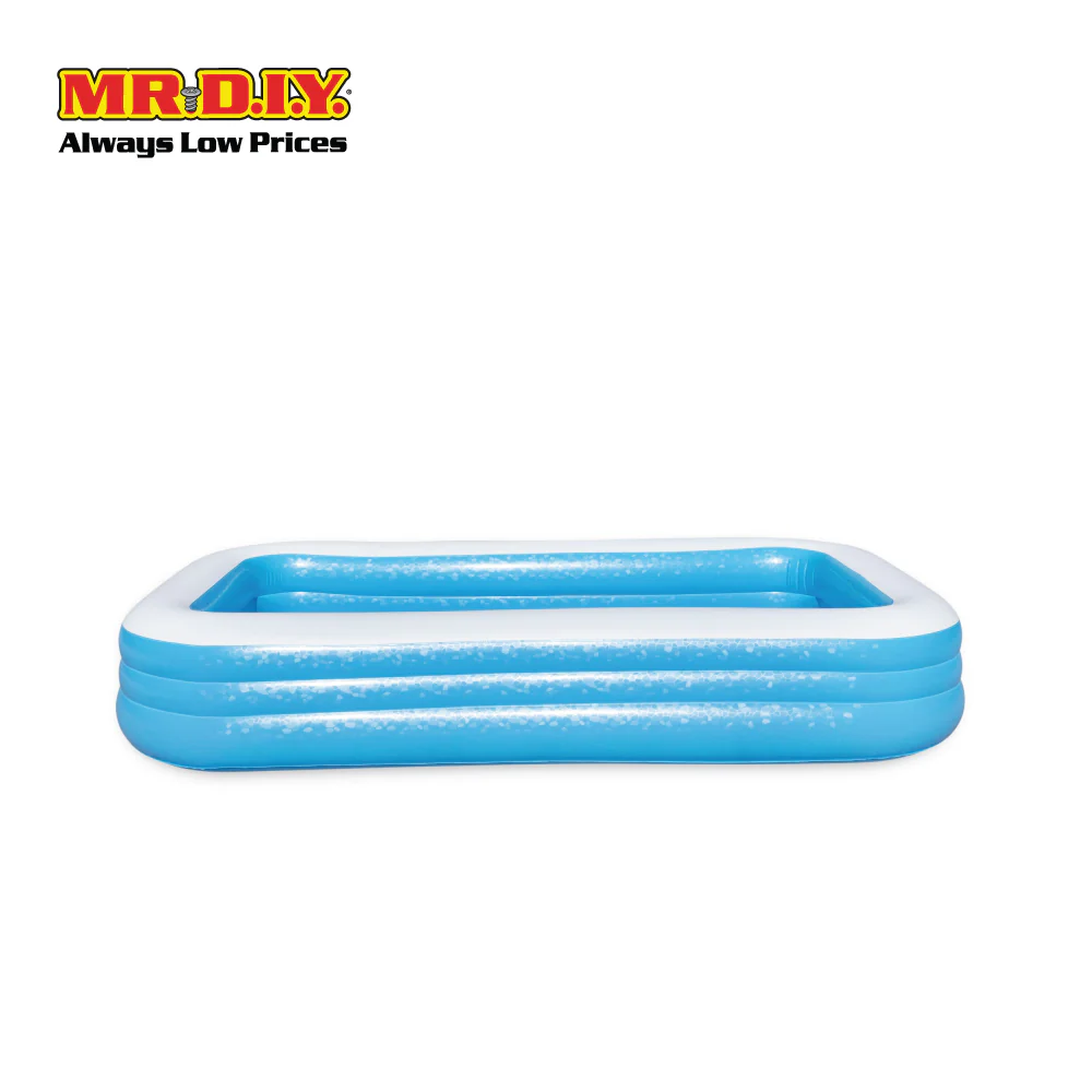 BESTWAY Blue Inflatable Rectangular Swimming Pool (3.05m x 1.83m x 56cm) - Image 4