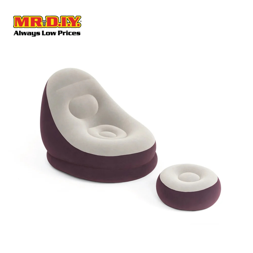 (MR.DIY) BESTWAY Comfort Inflatable Cruiser Lounger Chair with Foot Rest (1.12m x 1.00m x 0.86m) - Image 7