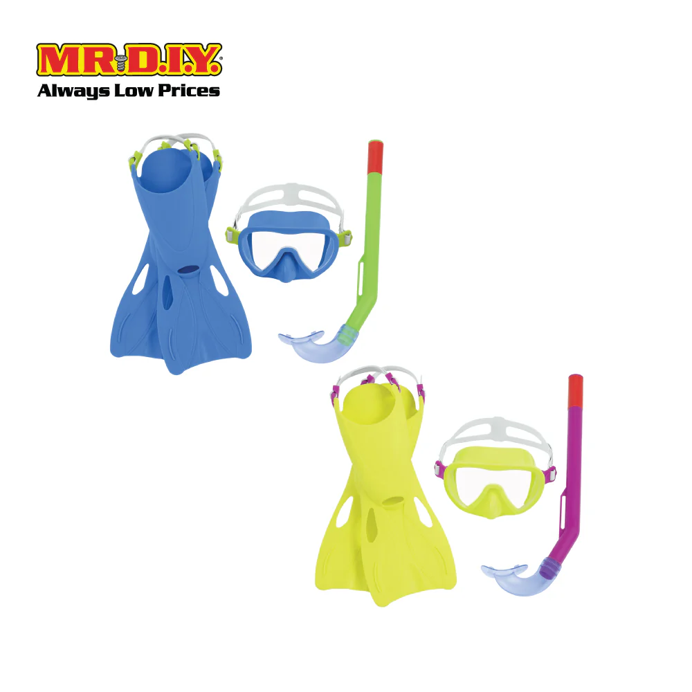 BESTWAY Crusader Essential Adjustable Impact Resistant UV Protective Child Snorkel Set - Image 3
