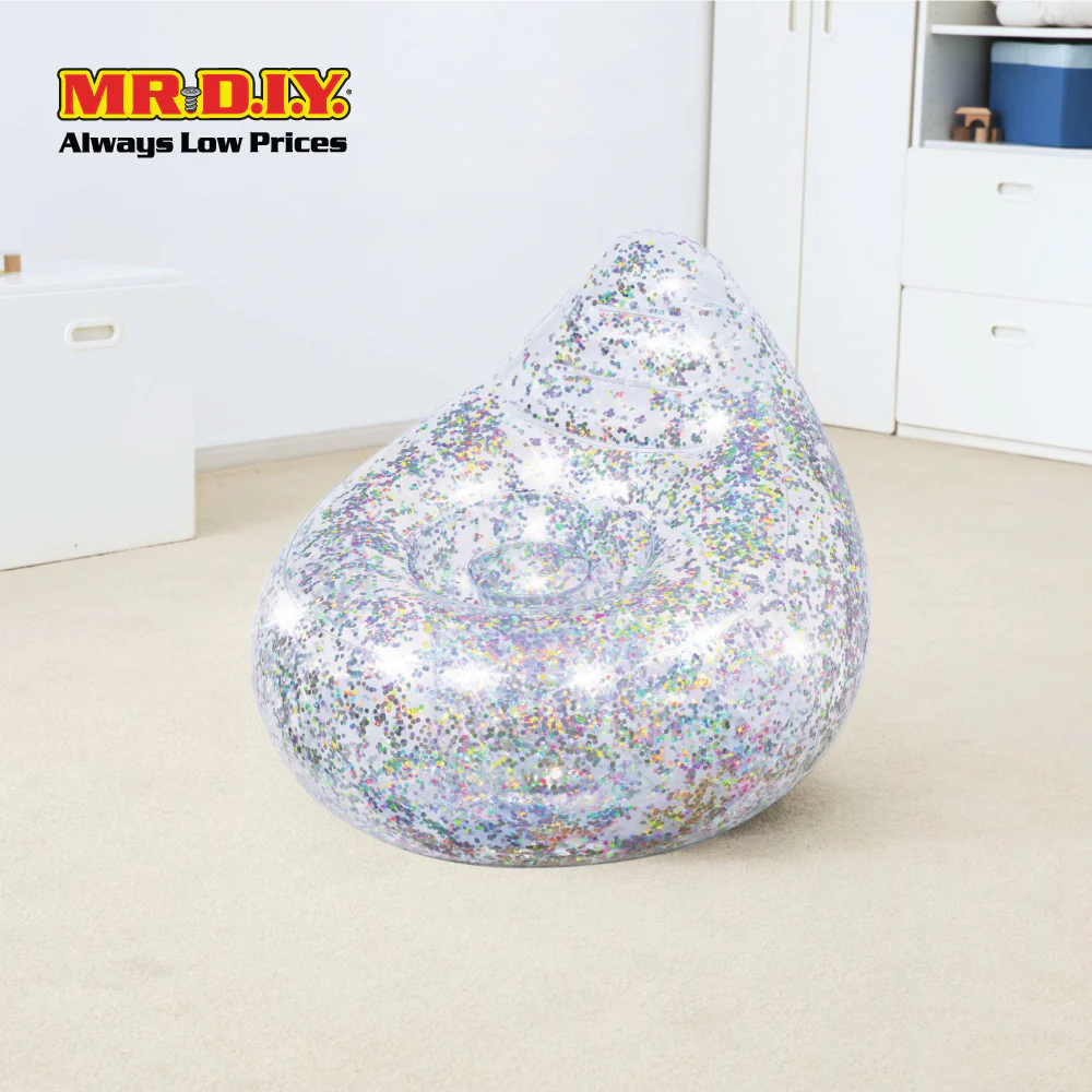 BESTWAY Glitter Dream Inflatable Outdoor Indoor Air Chair (72cm x 72cm x 64cm) - Image 4