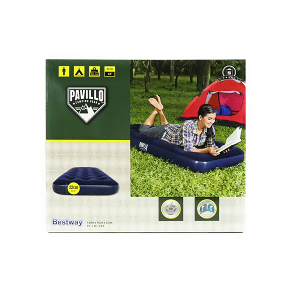 (MR.DIY) BESTWAY-PAVILLO Indoor Outdoor Camping Single Inflatable Air Bed Mattress (1.85m x 76cm x 22cm) - Image 4
