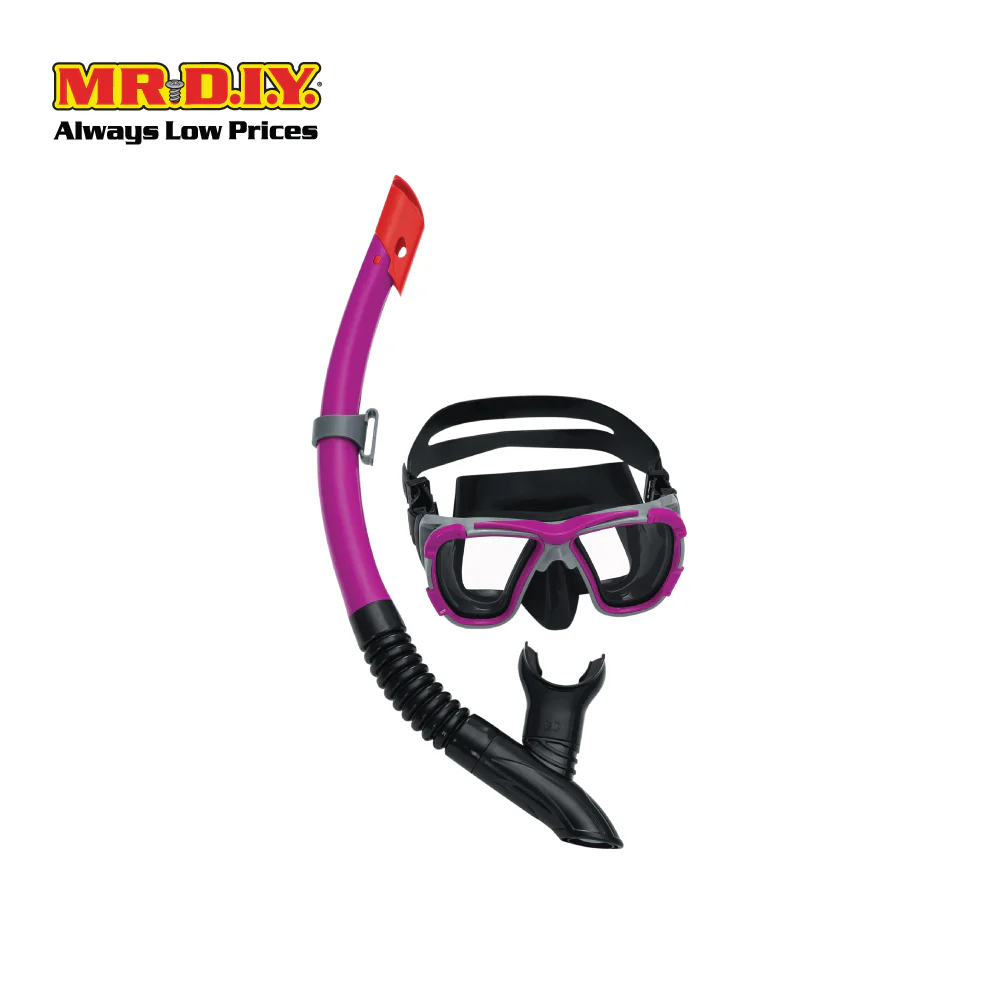 BESTWAY Inspira Adult Snorkel Ultra-Clear Scratch Resistant Adjustable Swimming Mask - Image 3