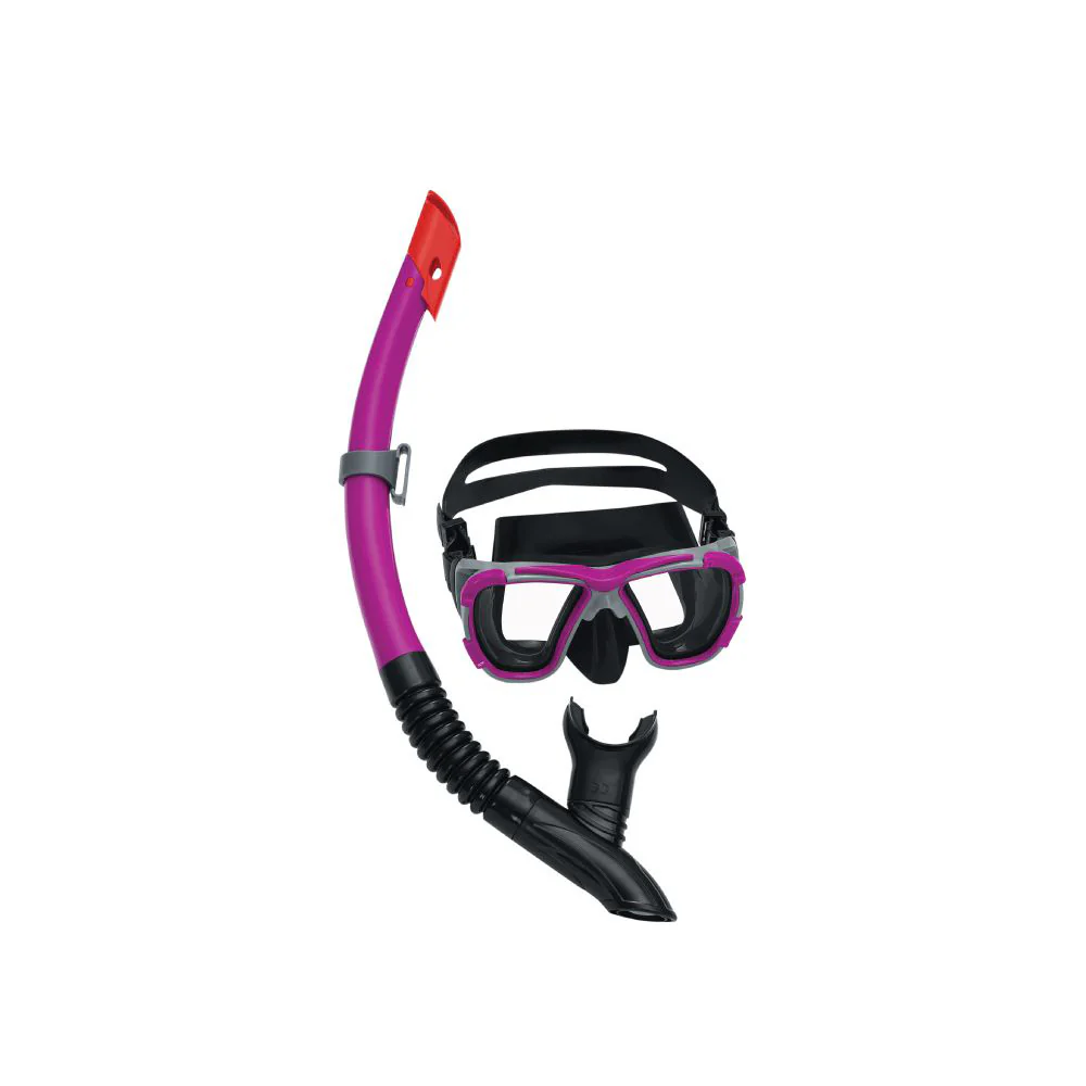 BESTWAY Inspira Adult Snorkel Ultra-Clear Scratch Resistant Adjustable Swimming Mask - Image 4