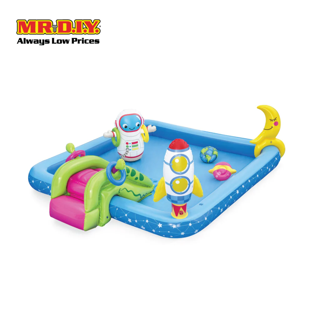 BESTWAY Little Astronaut Inflatable Rectangular Pool & Play Center (2.28m x 2.06m x 84cm) - Image 3