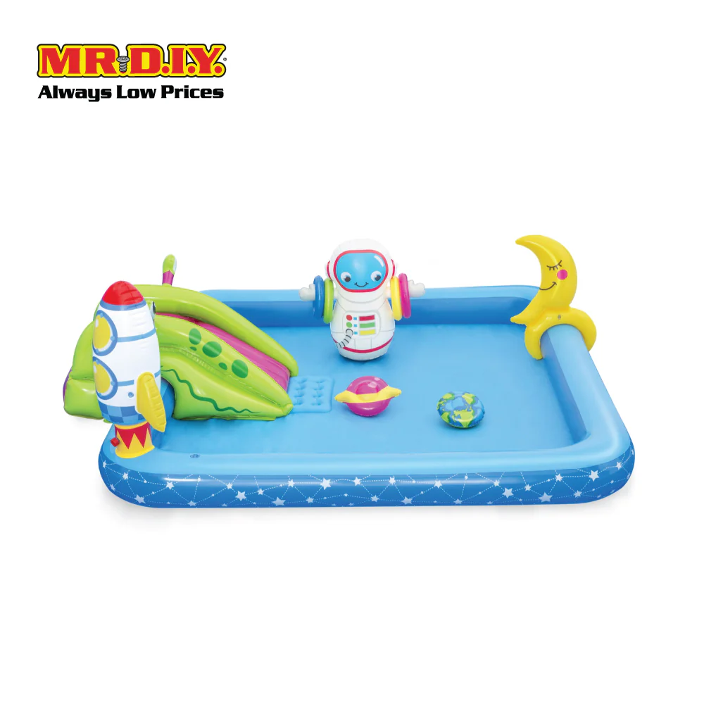 BESTWAY Little Astronaut Inflatable Rectangular Pool & Play Center (2.28m x 2.06m x 84cm) - Image 4