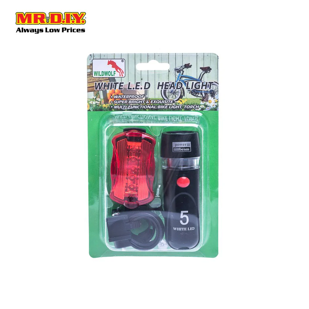 (MR.DIY) WILDWOLF LED Waterproof Bicycle Bike Torch Lights Set - Image 2