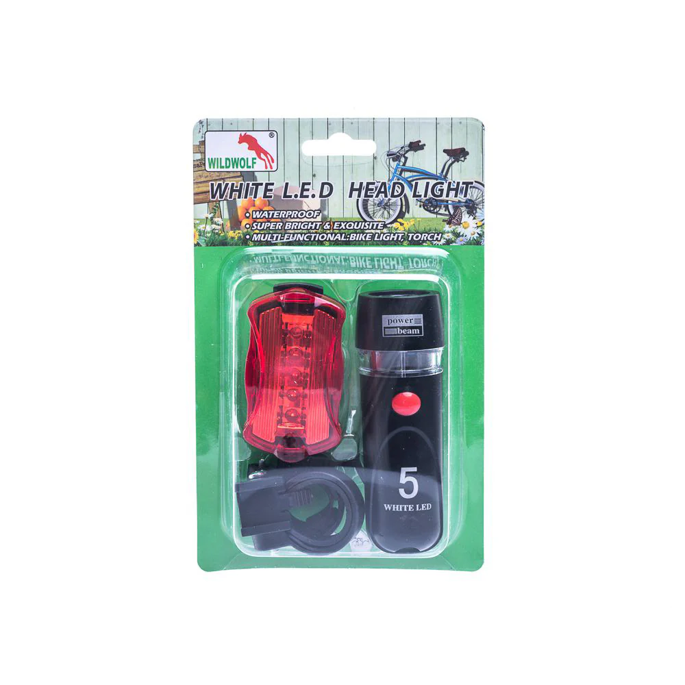 (MR.DIY) WILDWOLF LED Waterproof Bicycle Bike Torch Lights Set - Image 4