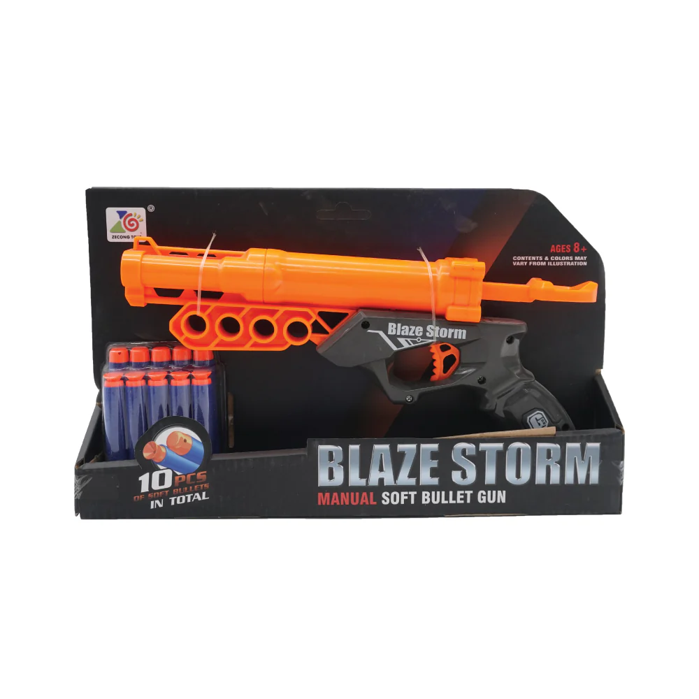 Blaze Storm Long Toy Gun with Soft Bullet - Image 3