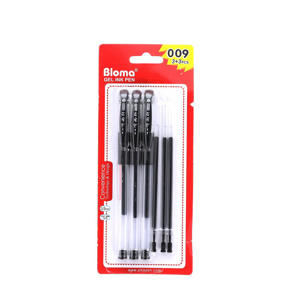 (MR.DIY) Bloma Black Gel Ink Pen 0.5mm (3+3 pcs) - Image 3