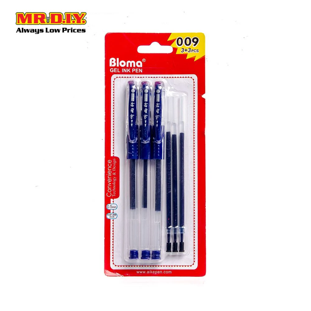 (MR.DIY) Bloma Black Gel Ink Pen 0.5mm (3+3 pcs) - Image 5