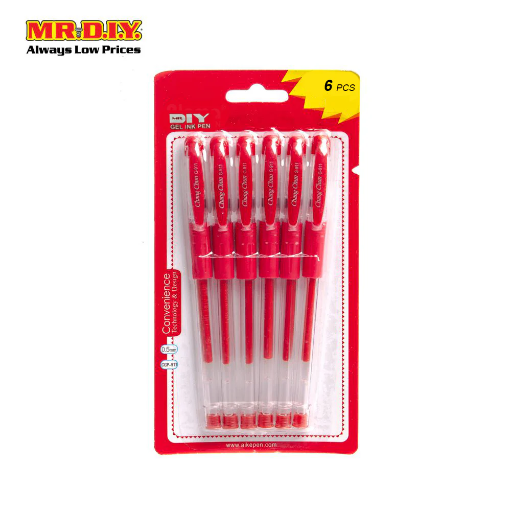 (MR.DIY) Black Gel Ink Pen 0.5mm (6 Pcs) - Image 4
