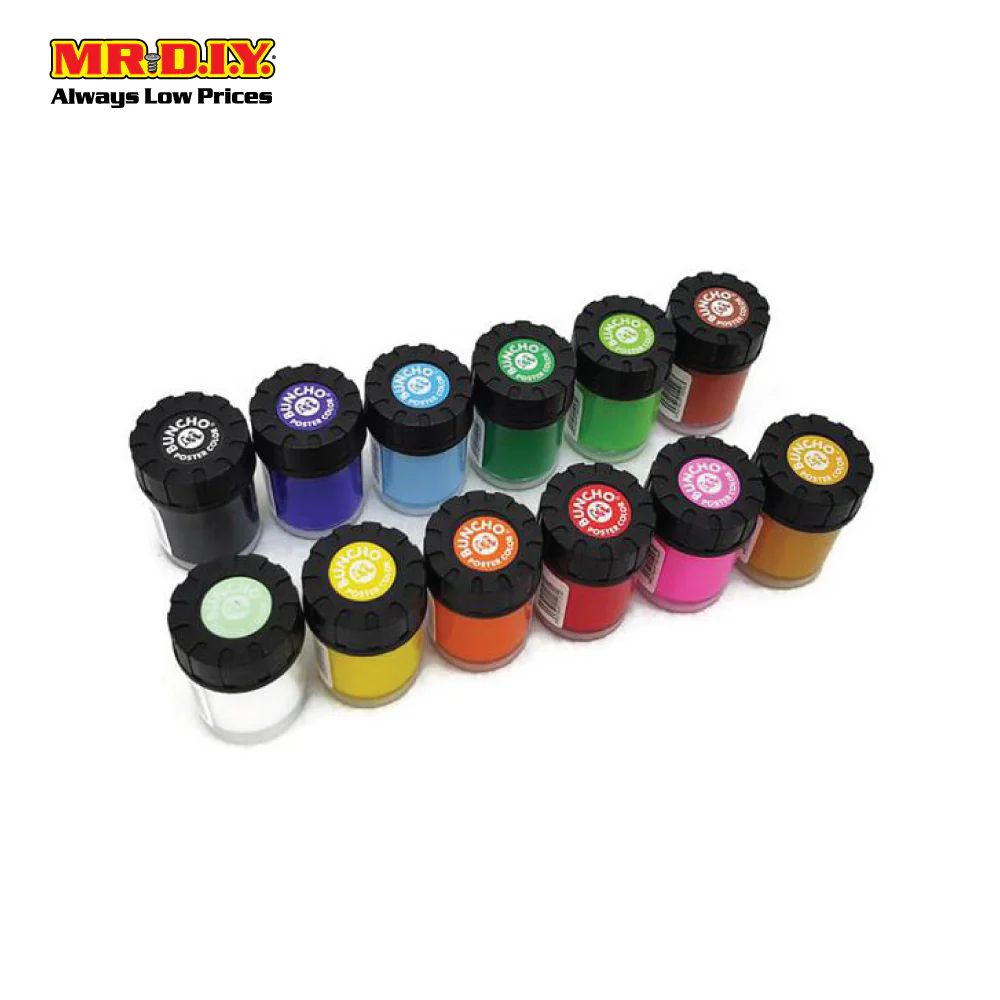 BUNCHO Poster Color 15CC 12 Colors - Image 3