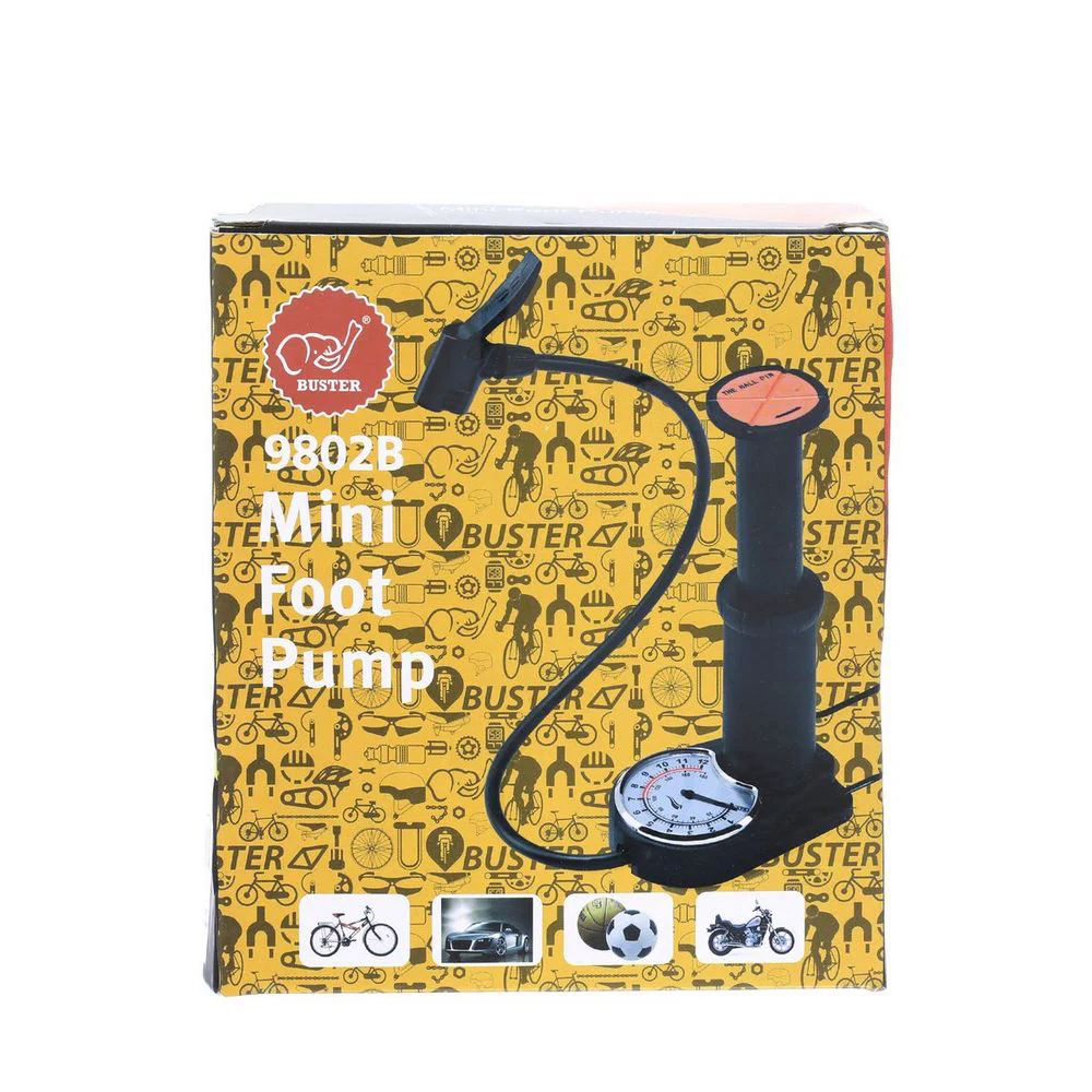 BUSTER Portable Manual Mini Foot Air Pump - 9802B - Image 5