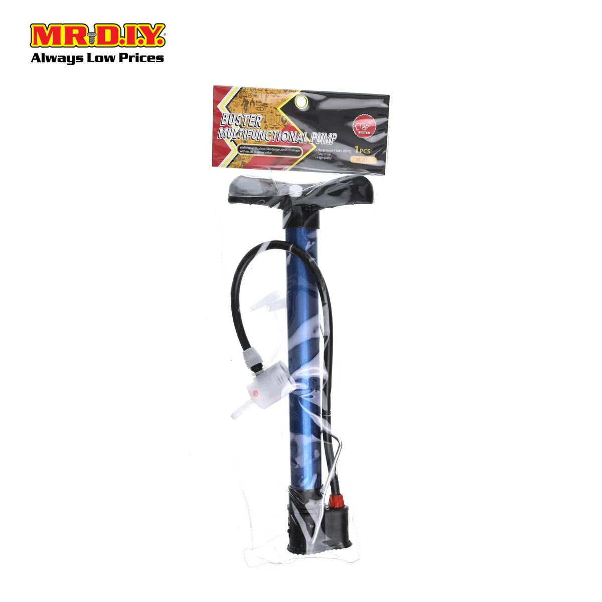 BUSTER Multifunctional Hand Air Pump With Adaptors AB320-2