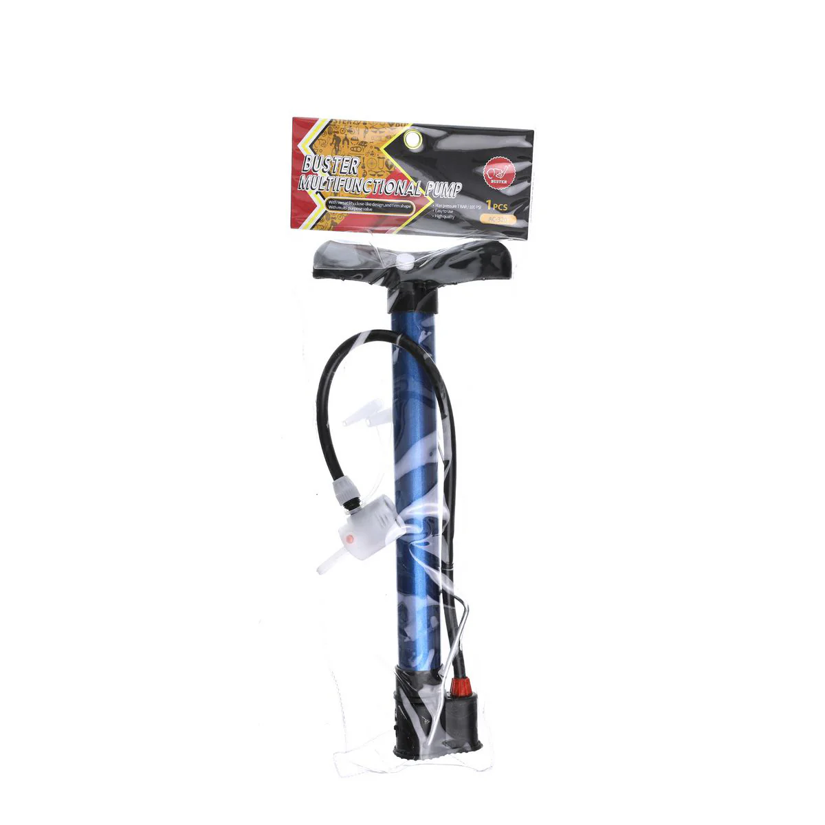 BUSTER Multifunctional Hand Air Pump With Adaptors AB320-2 - Image 5