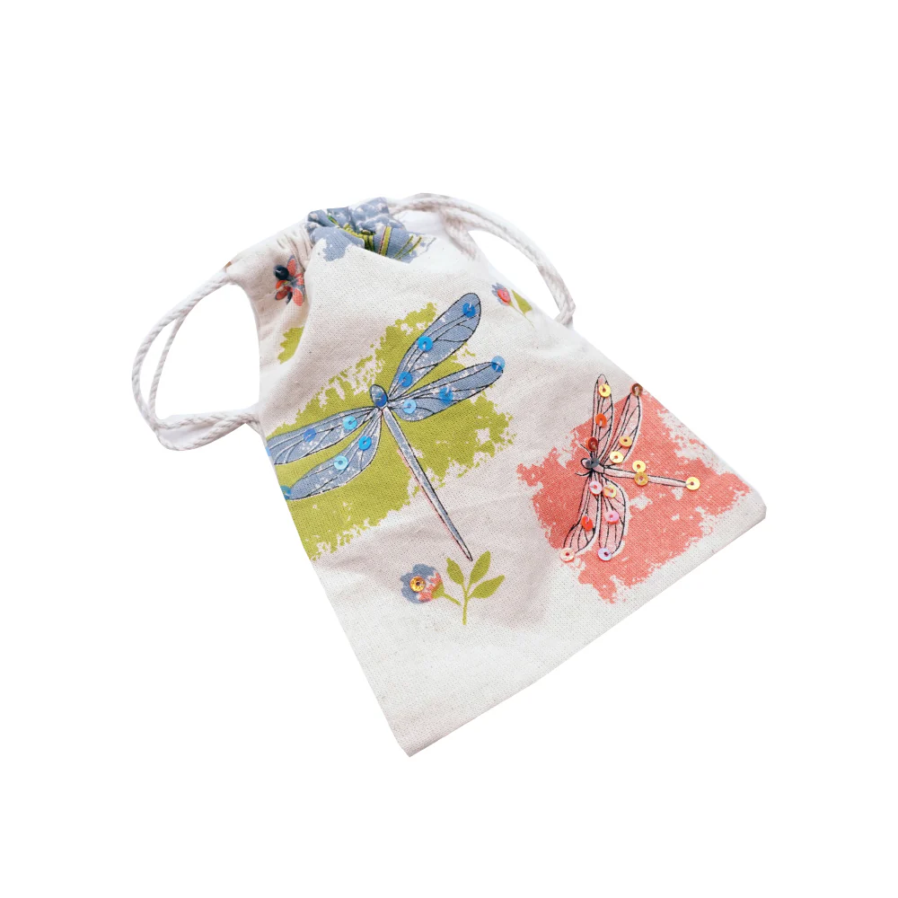 Butterfly Drawstring Coins Bag (13x18cm) - Image 3