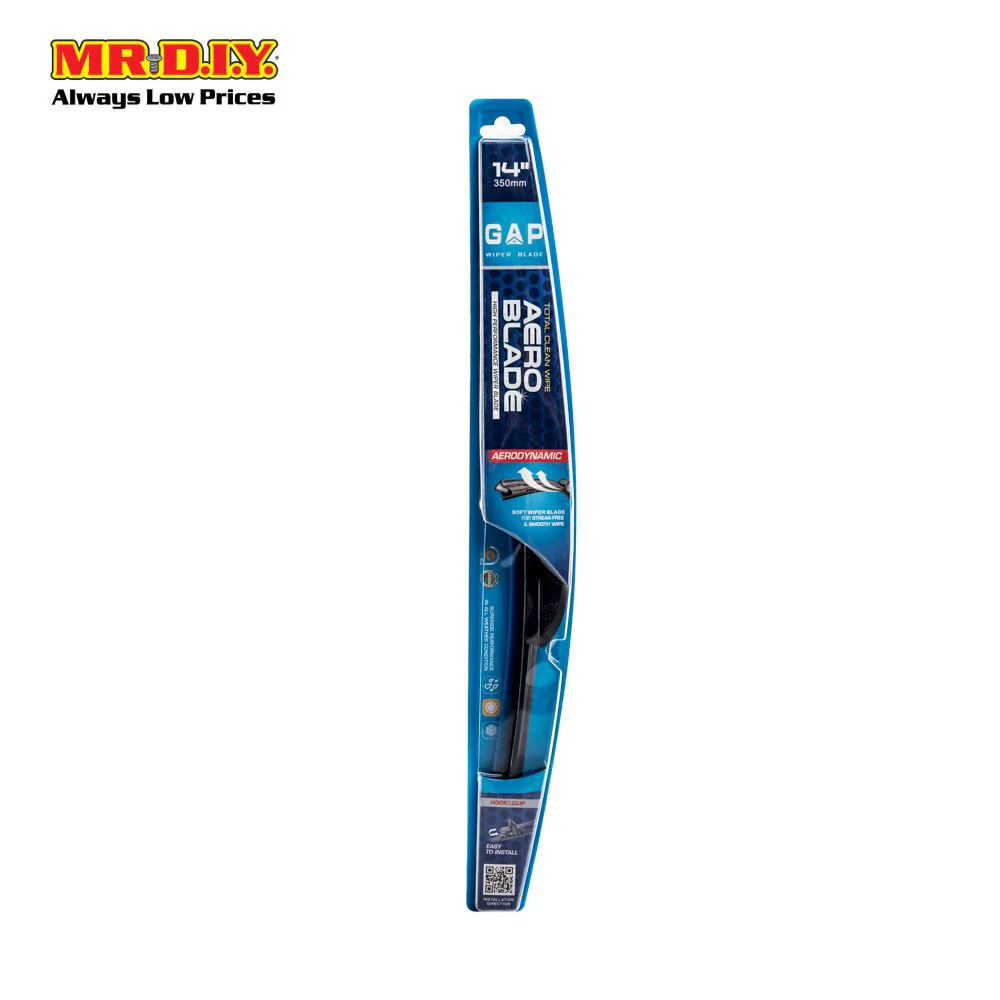 (MR.DIY) Aerodynamic Blade Soft Silicone Car U-Hook Clip Wiper 14" (35cm) - Image 2