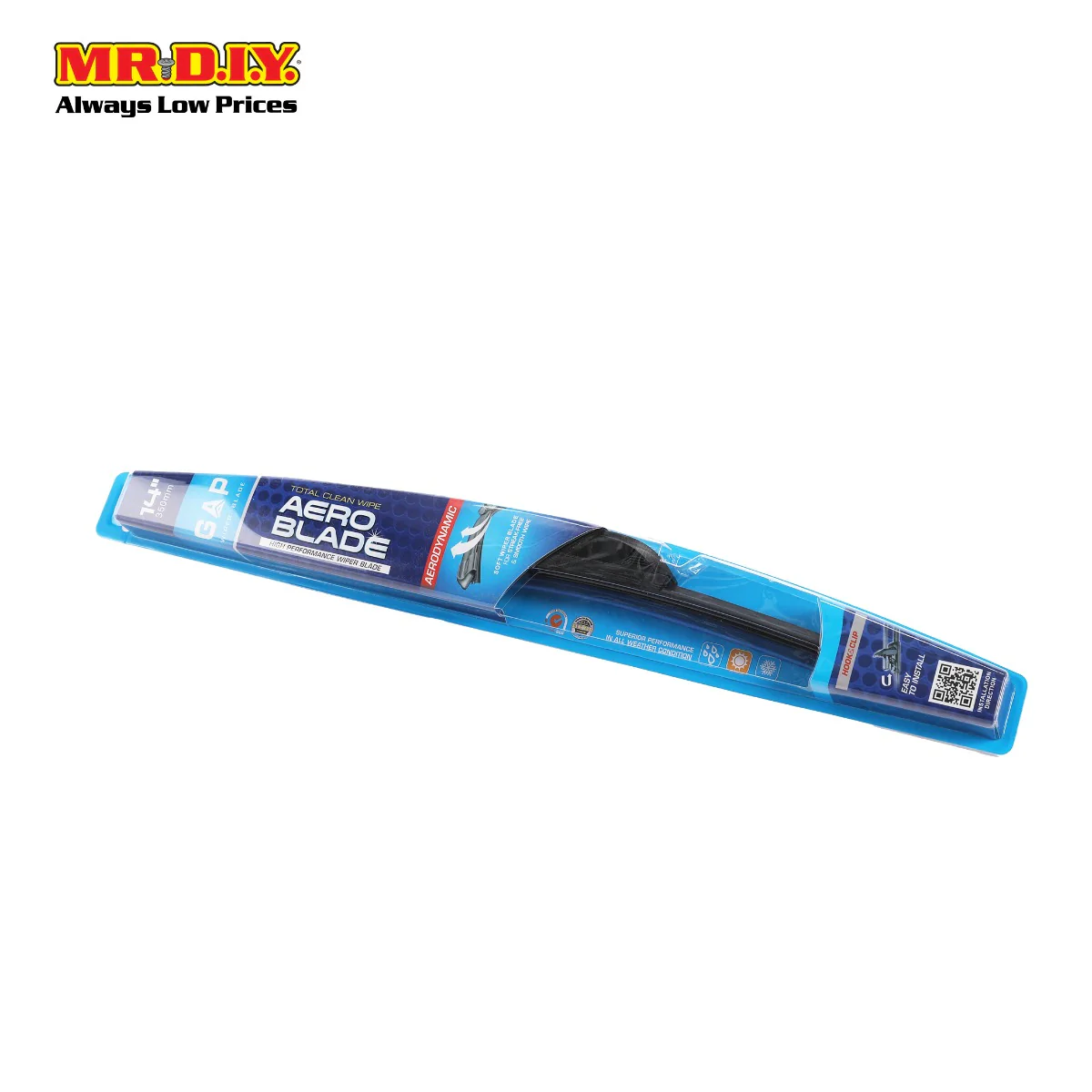 (MR.DIY) Aerodynamic Blade Soft Silicone Car U-Hook Clip Wiper 14" (35cm) - Image 5